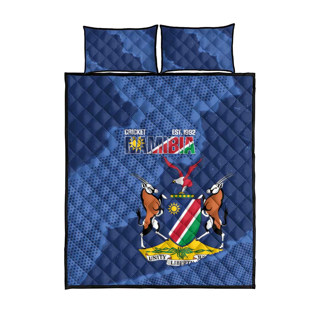Afro Cricket Namibia Custom Quilt Bed Set Go Eagles Est 1992 LT14
