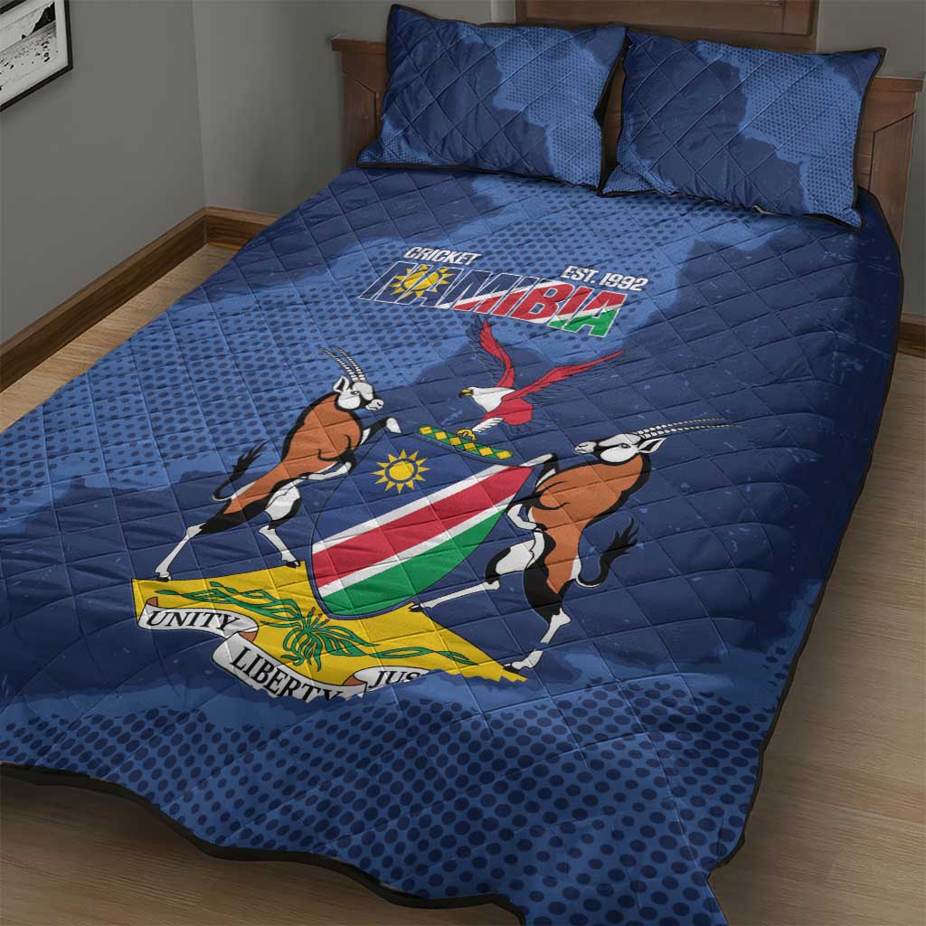Afro Cricket Namibia Custom Quilt Bed Set Go Eagles Est 1992 LT14