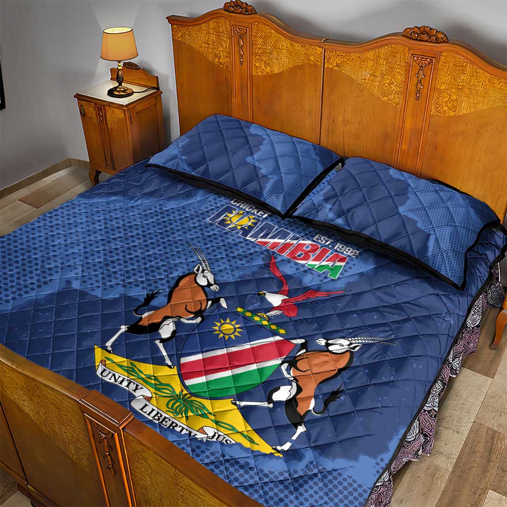 Afro Cricket Namibia Custom Quilt Bed Set Go Eagles Est 1992 LT14