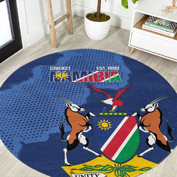 Afro Cricket Namibia Custom Round Carpet Go Eagles Est 1992 LT14