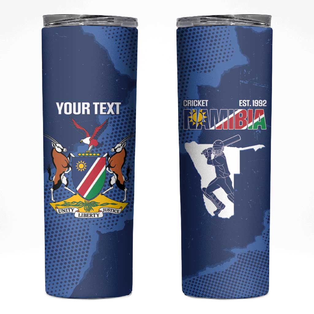 Afro Cricket Namibia Custom Skinny Tumbler Go Eagles Est 1992 LT14