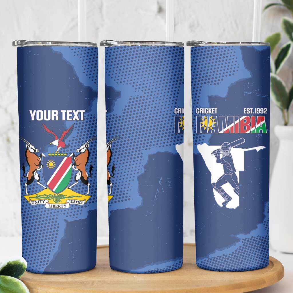Afro Cricket Namibia Custom Skinny Tumbler Go Eagles Est 1992 LT14