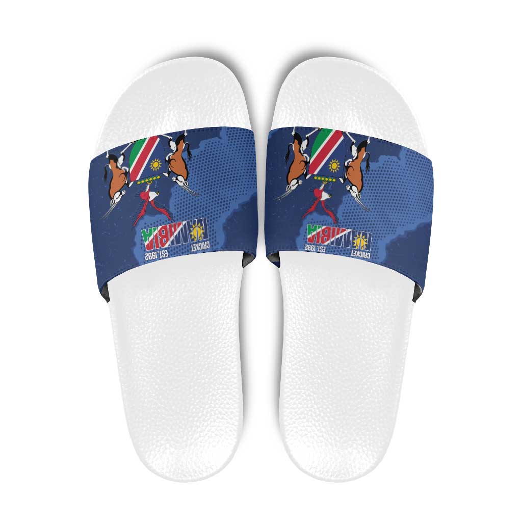 Custom Namibia Cricket Slide Sandals Go Eagles Est 1992 LT14