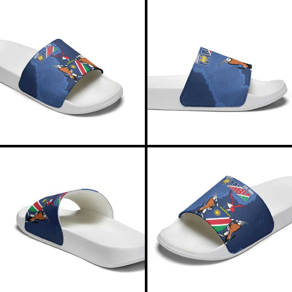 Custom Namibia Cricket Slide Sandals Go Eagles Est 1992 LT14