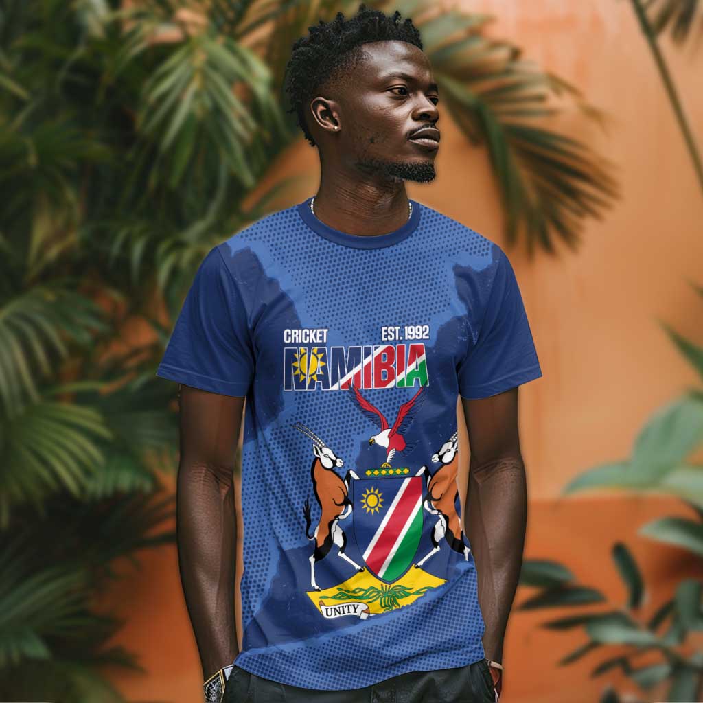 Afro Cricket Namibia Custom T shirt Go Eagles Est 1992 LT14