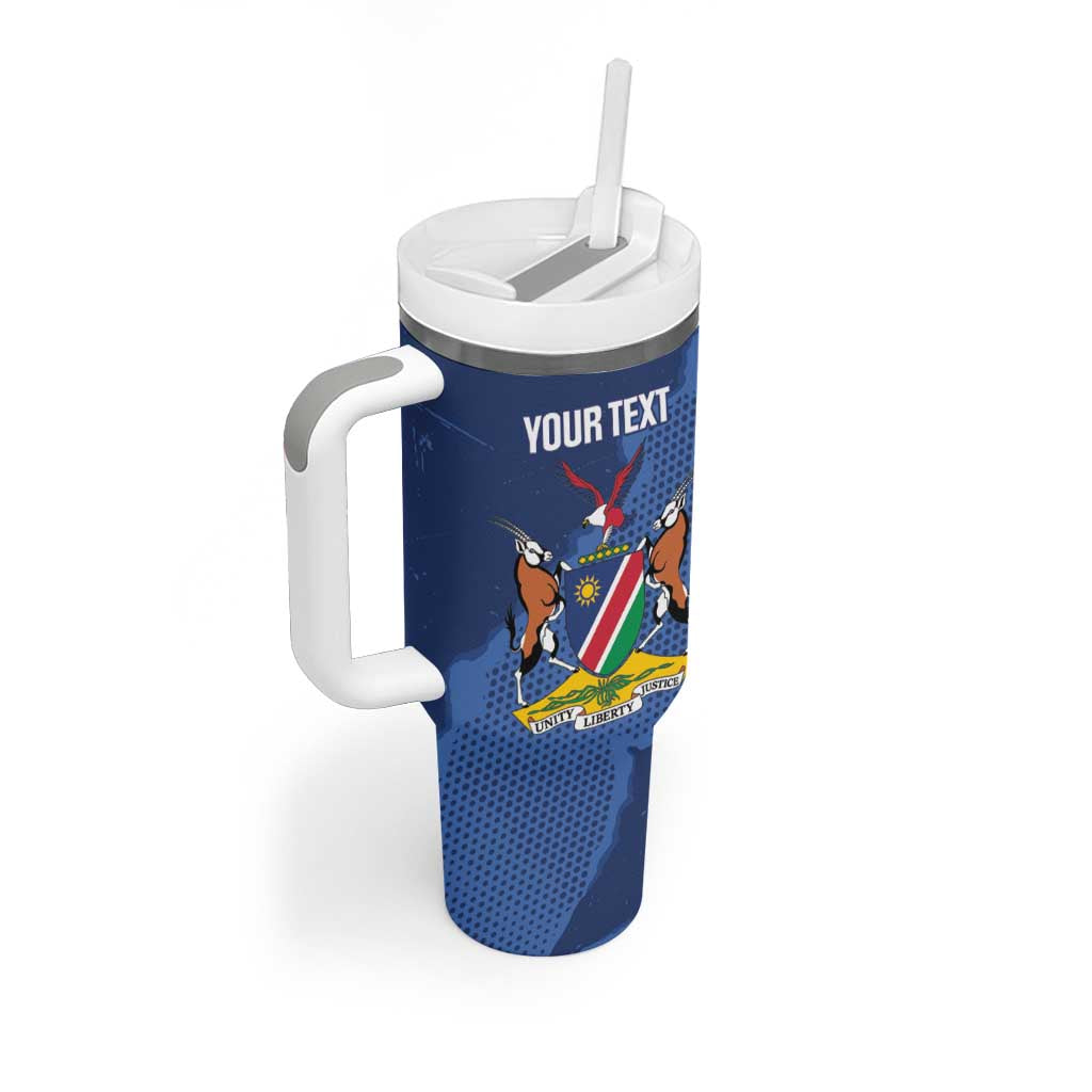 Afro Cricket Namibia Custom Tumbler With Handle Go Eagles Est 1992 LT14