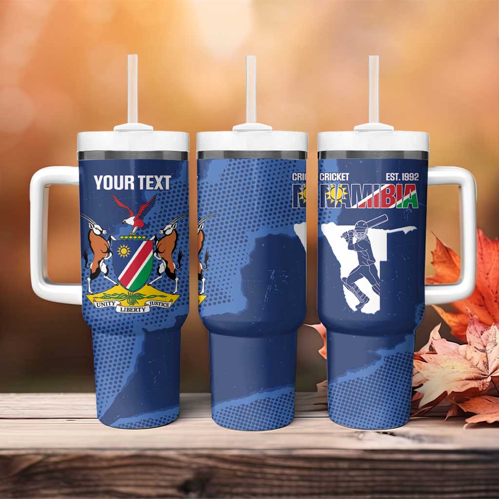Afro Cricket Namibia Custom Tumbler With Handle Go Eagles Est 1992 LT14