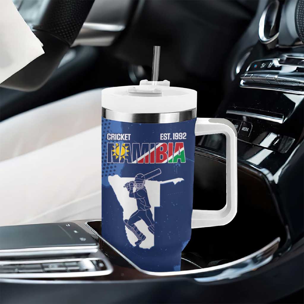 Afro Cricket Namibia Custom Tumbler With Handle Go Eagles Est 1992 LT14