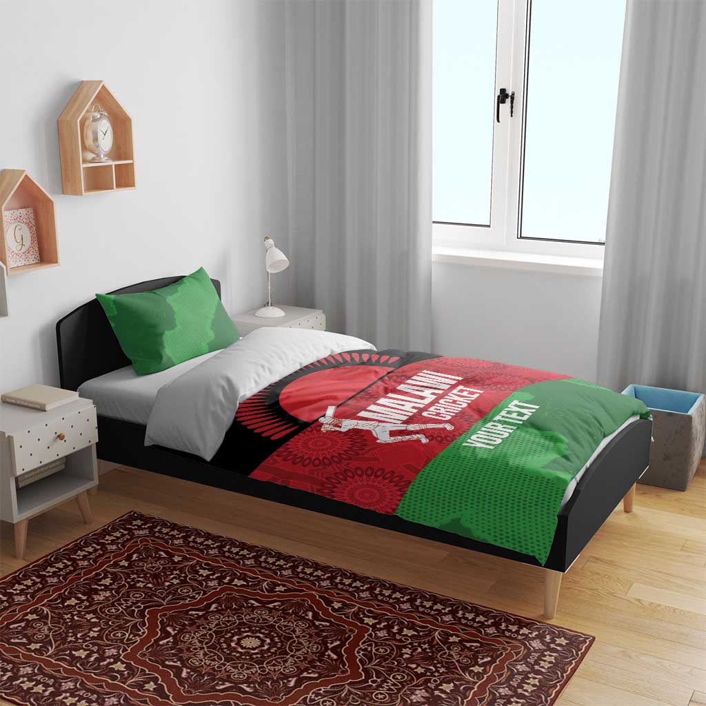 Afro Cricket Malawi Custom Bedding Set Go Champions Flag Style LT14