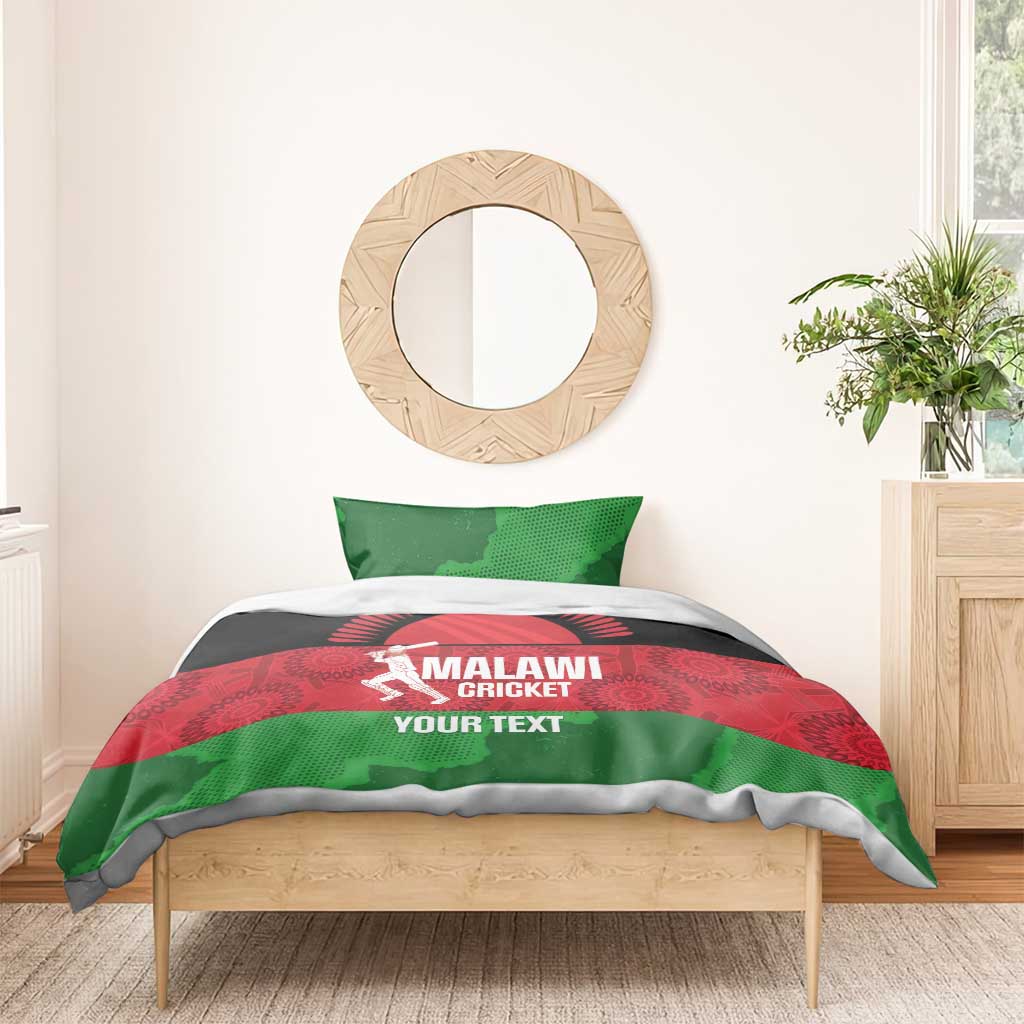 Afro Cricket Malawi Custom Bedding Set Go Champions Flag Style LT14
