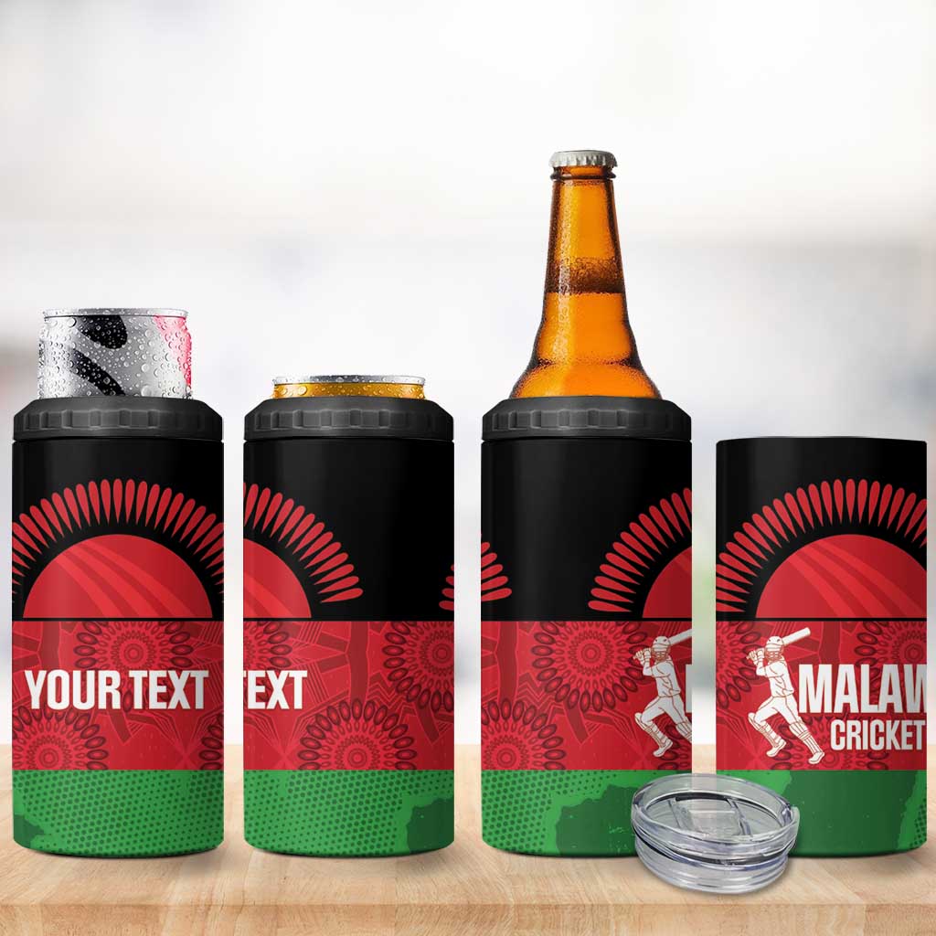 Afro Cricket Malawi Custom 4 in 1 Can Cooler Tumbler Go Champions Flag Style LT14