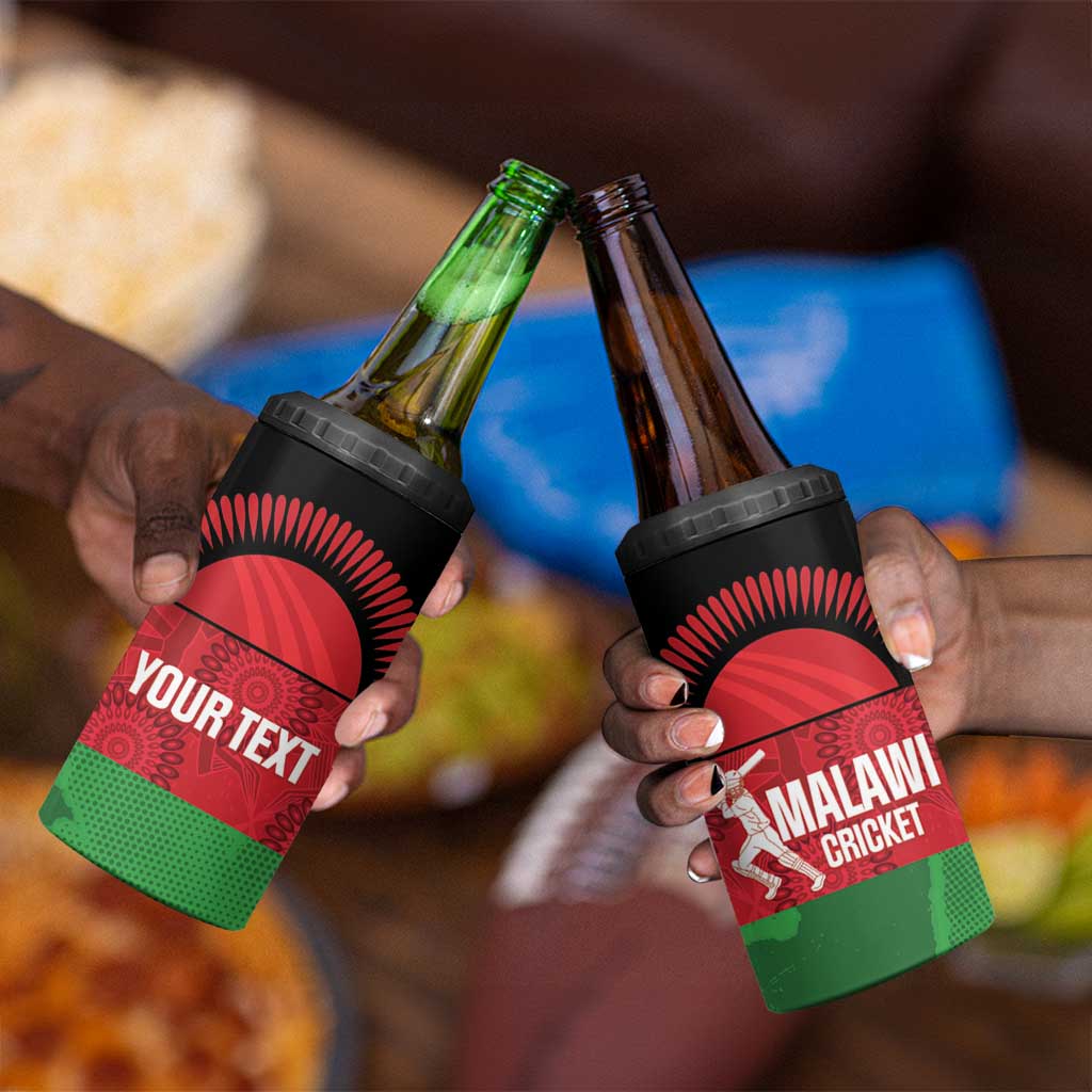 Afro Cricket Malawi Custom 4 in 1 Can Cooler Tumbler Go Champions Flag Style LT14