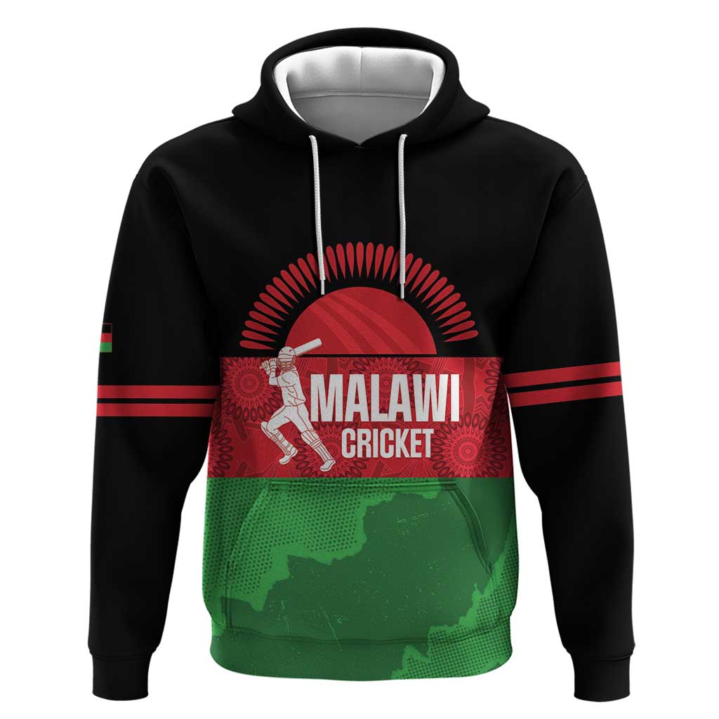 Custom Malawi Cricket Hoodie Go Champions Flag Style LT14
