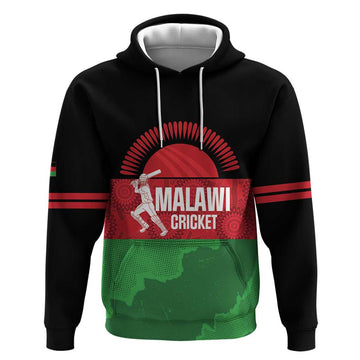 Custom Malawi Cricket Hoodie Go Champions Flag Style LT14