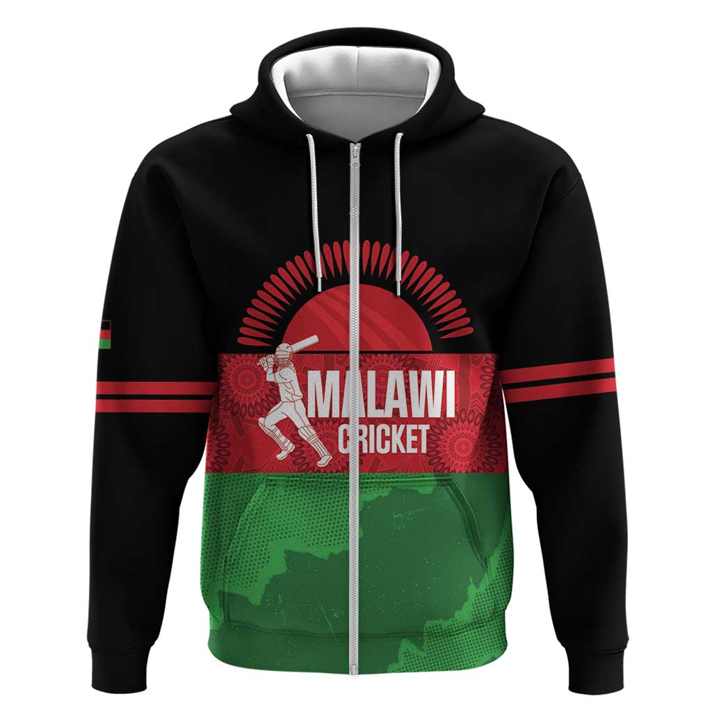 Custom Malawi Cricket Hoodie Go Champions Flag Style LT14