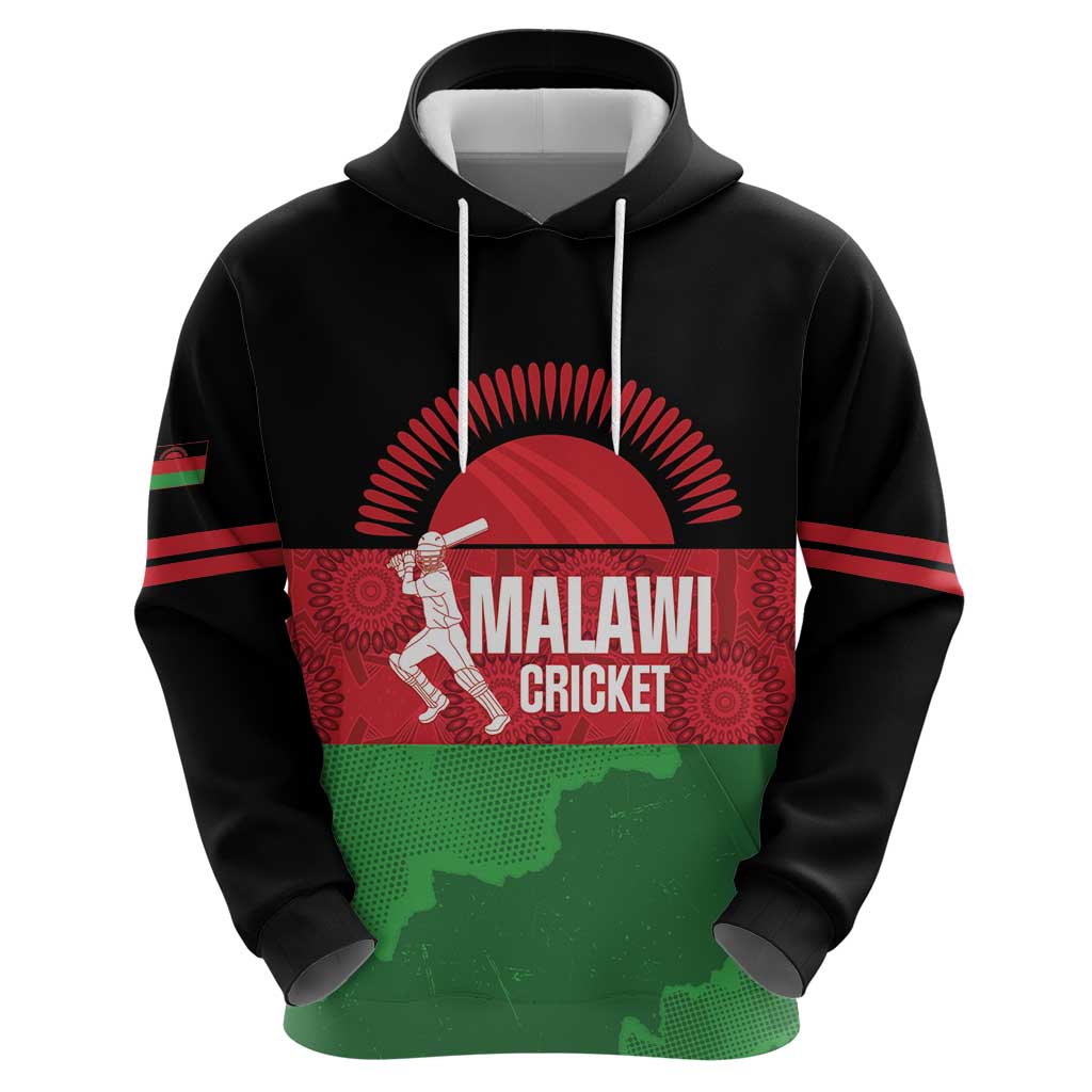 Custom Malawi Cricket Hoodie Go Champions Flag Style LT14
