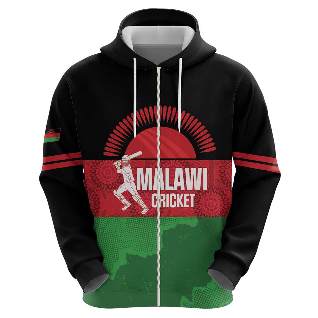 Custom Malawi Cricket Hoodie Go Champions Flag Style LT14