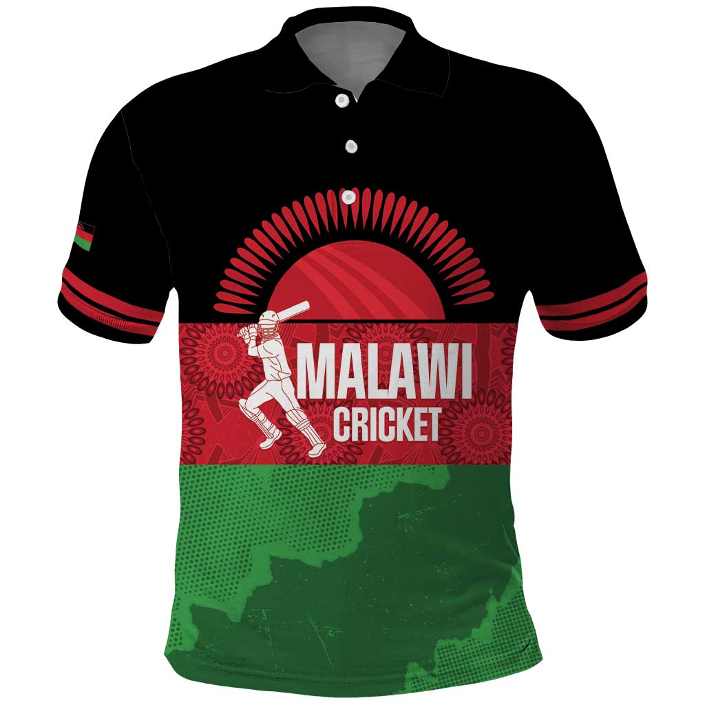 Custom Malawi Cricket Polo Shirt Go Champions Flag Style LT14
