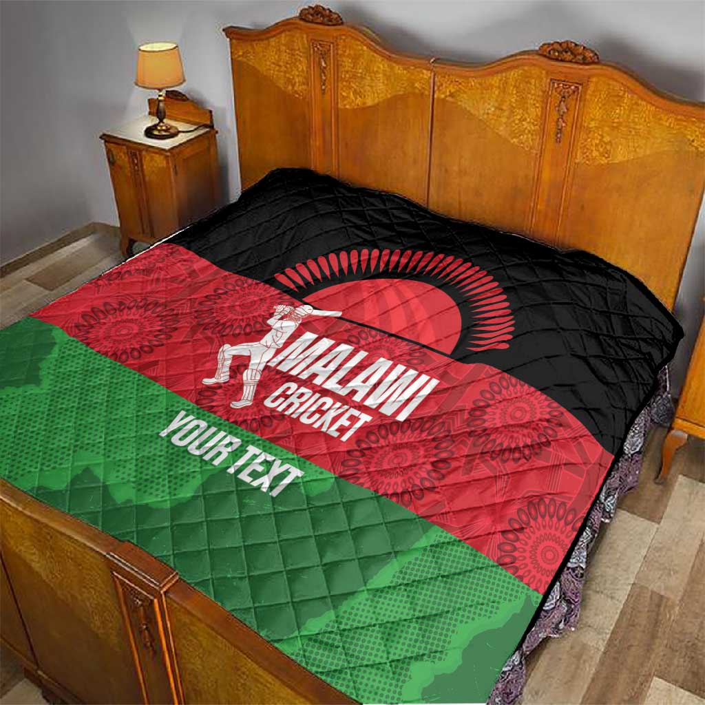Afro Cricket Malawi Custom Quilt Go Champions Flag Style LT14
