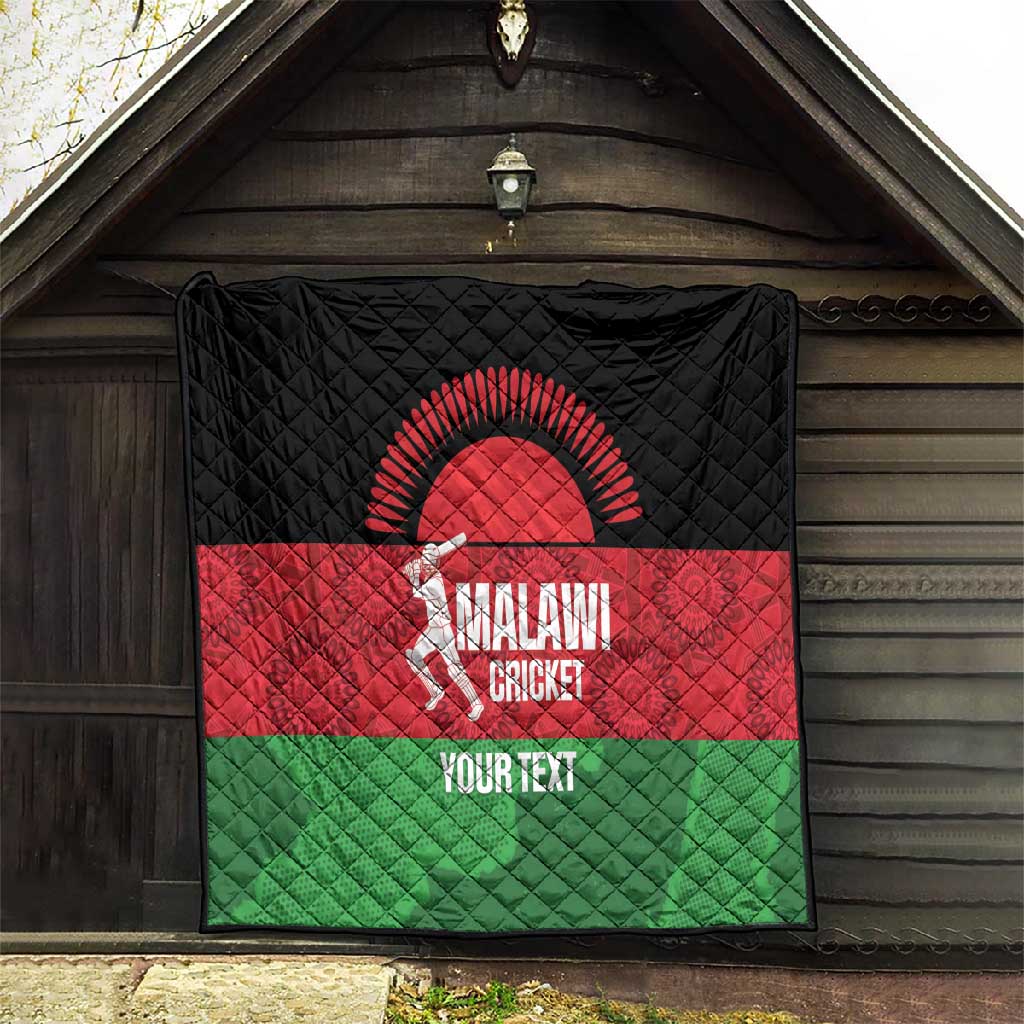 Afro Cricket Malawi Custom Quilt Go Champions Flag Style LT14
