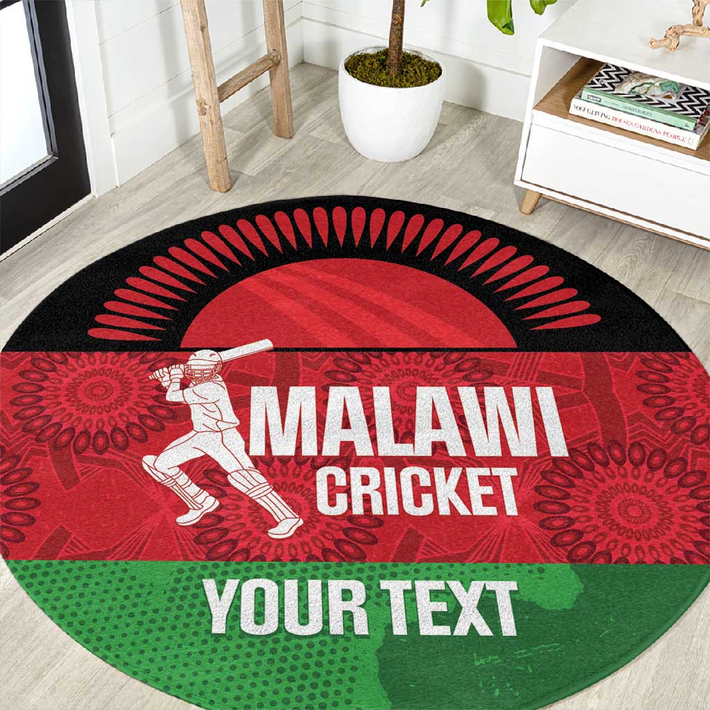Afro Cricket Malawi Custom Round Carpet Go Champions Flag Style LT14