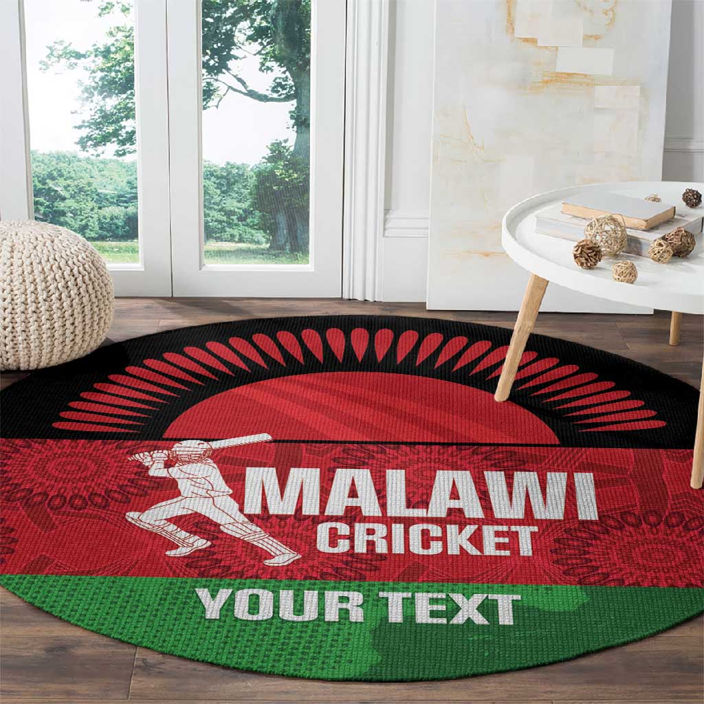 Afro Cricket Malawi Custom Round Carpet Go Champions Flag Style LT14