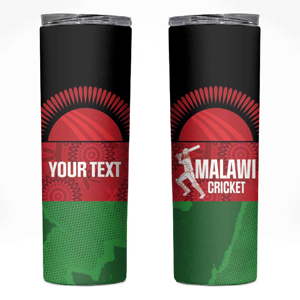 Afro Cricket Malawi Custom Skinny Tumbler Go Champions Flag Style LT14