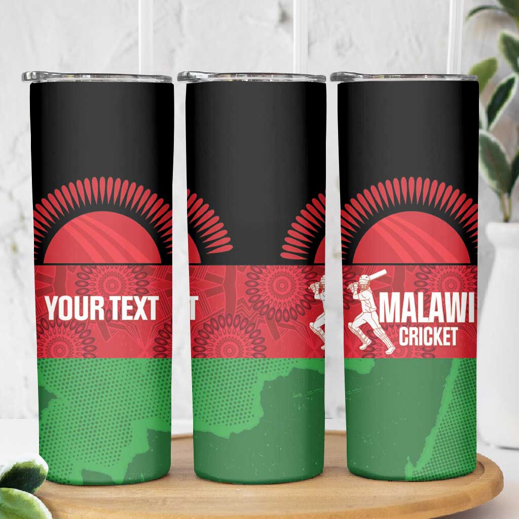 Afro Cricket Malawi Custom Skinny Tumbler Go Champions Flag Style LT14