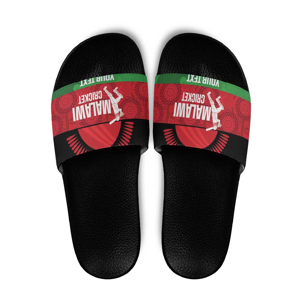 Custom Malawi Cricket Slide Sandals Go Champions Flag Style LT14