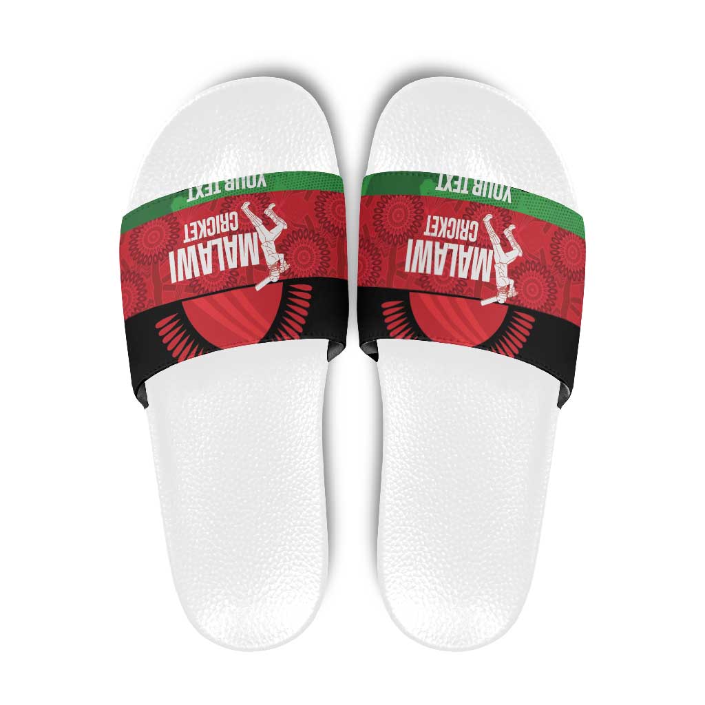 Custom Malawi Cricket Slide Sandals Go Champions Flag Style LT14