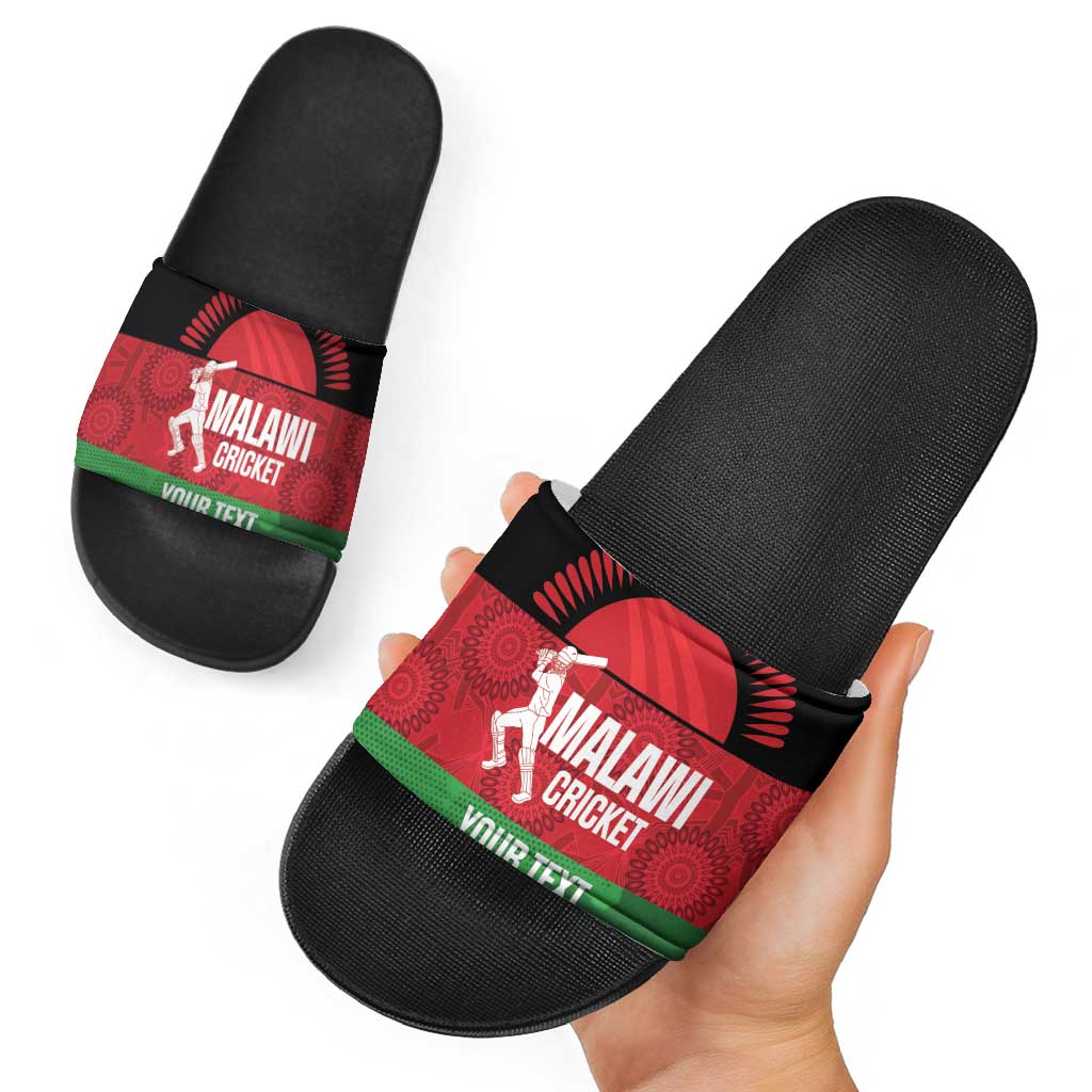 Custom Malawi Cricket Slide Sandals Go Champions Flag Style LT14