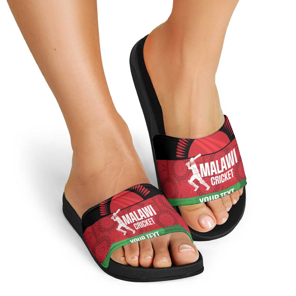 Custom Malawi Cricket Slide Sandals Go Champions Flag Style LT14