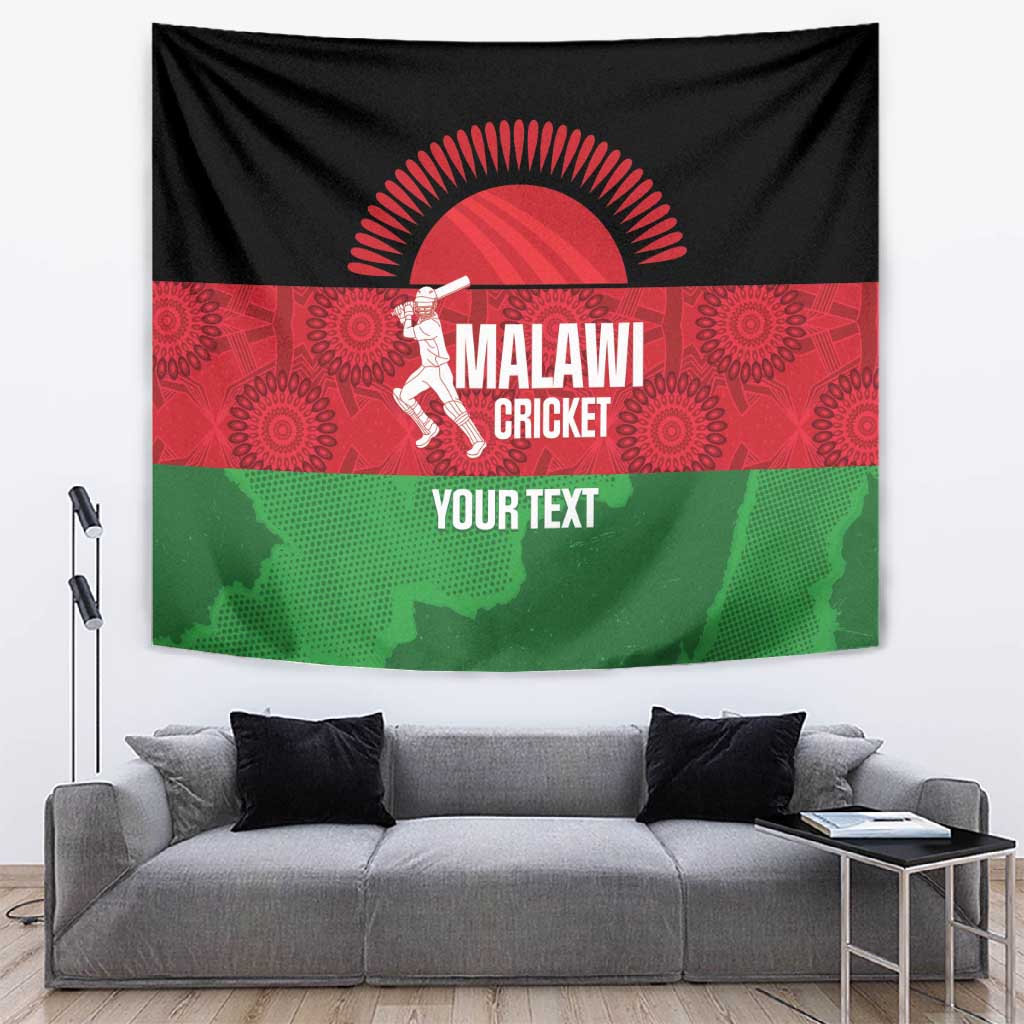 Afro Cricket Malawi Custom Tapestry Go Champions Flag Style LT14