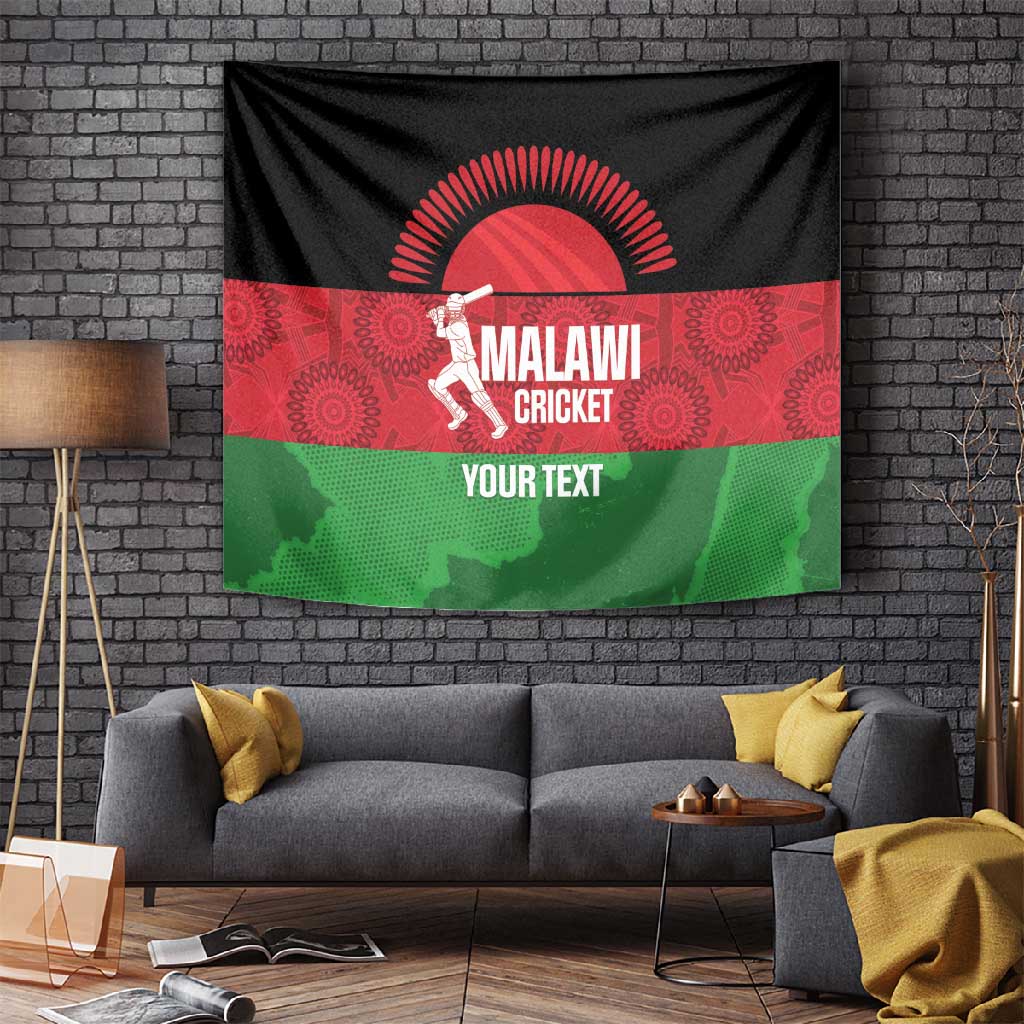 Afro Cricket Malawi Custom Tapestry Go Champions Flag Style LT14