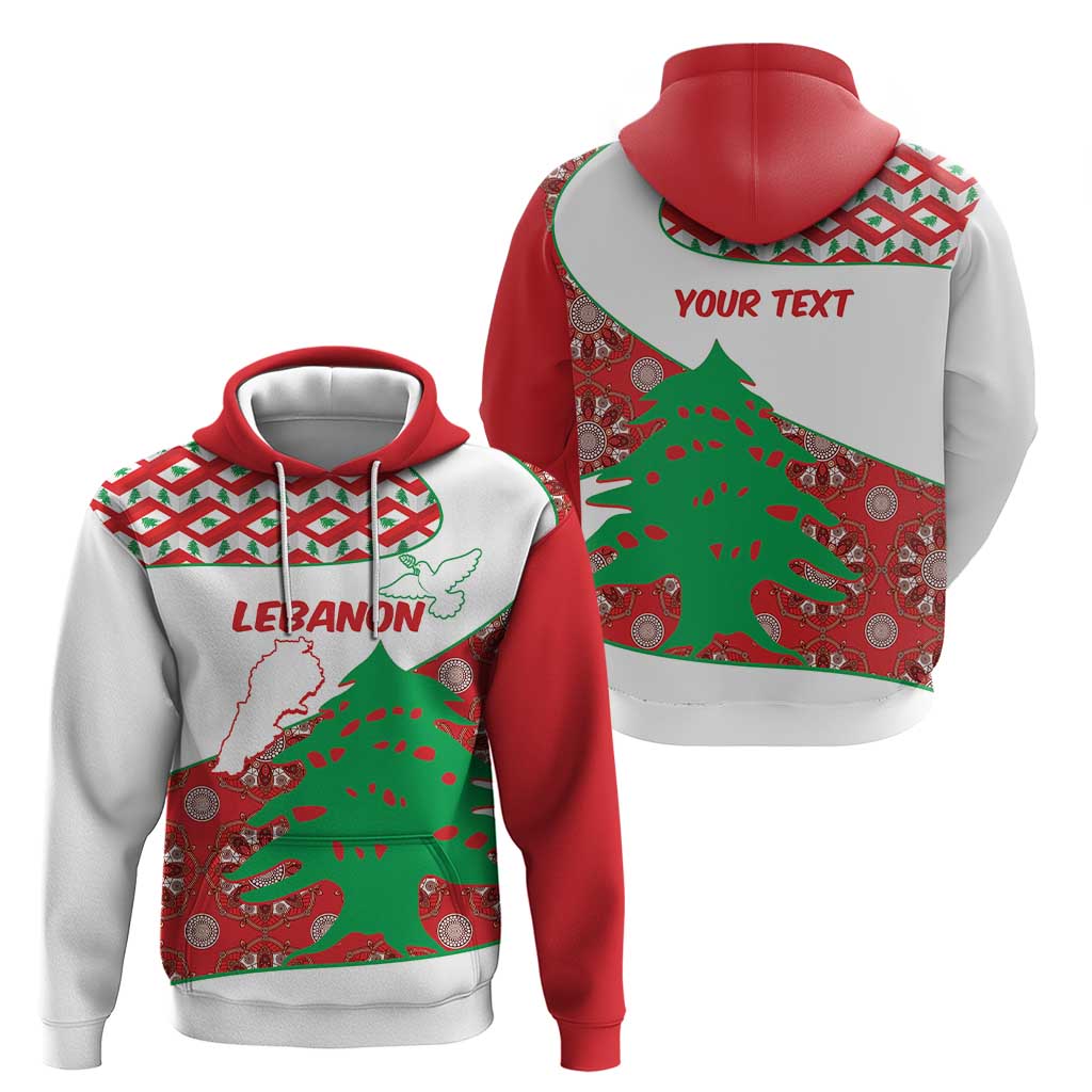 Personalised Lebanon Independence Day Hoodie Lebanese Map With Cedrus LT14