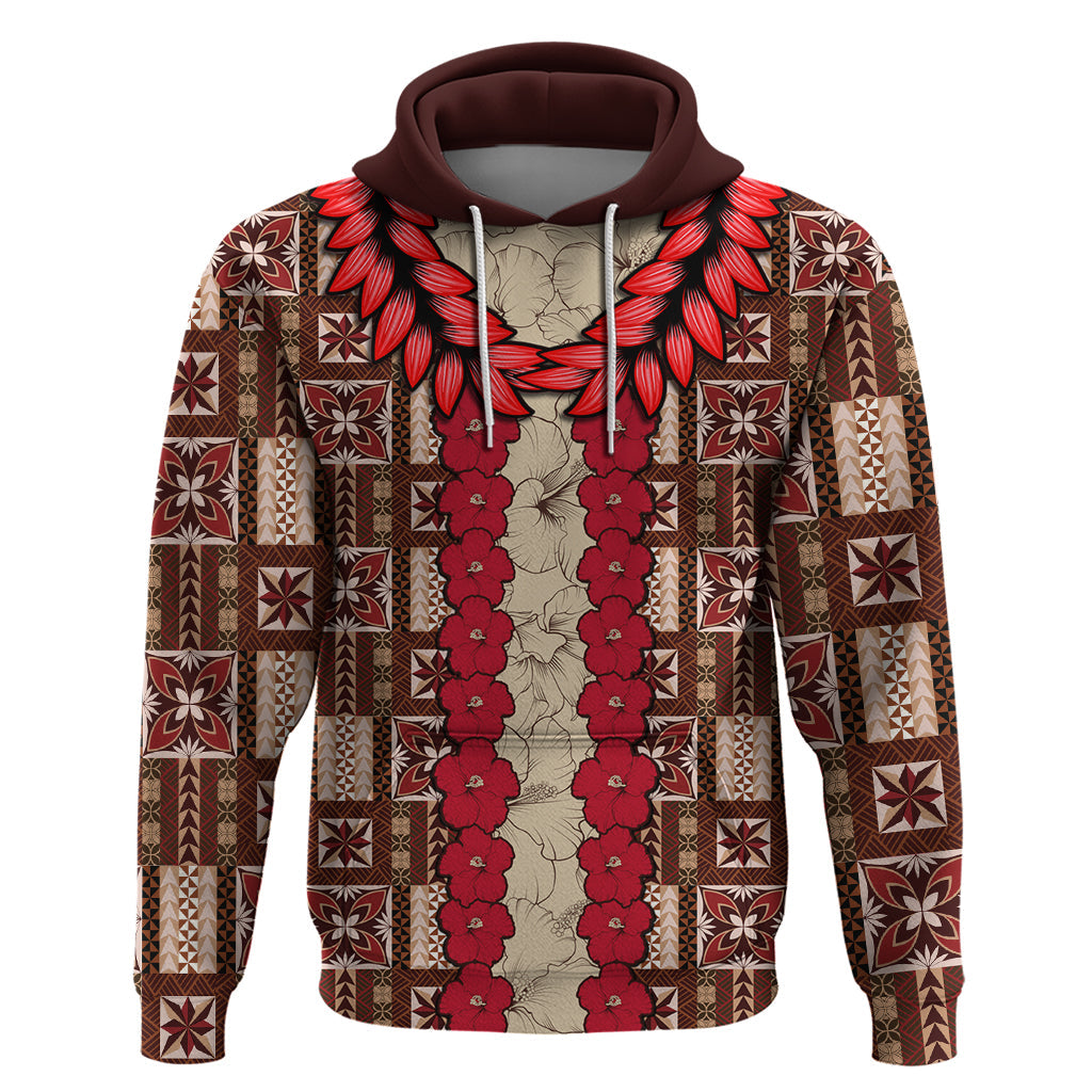 Samoa Siapo Hoodie Tapa Pattern Mix Ula Fala Hibiscus LT14