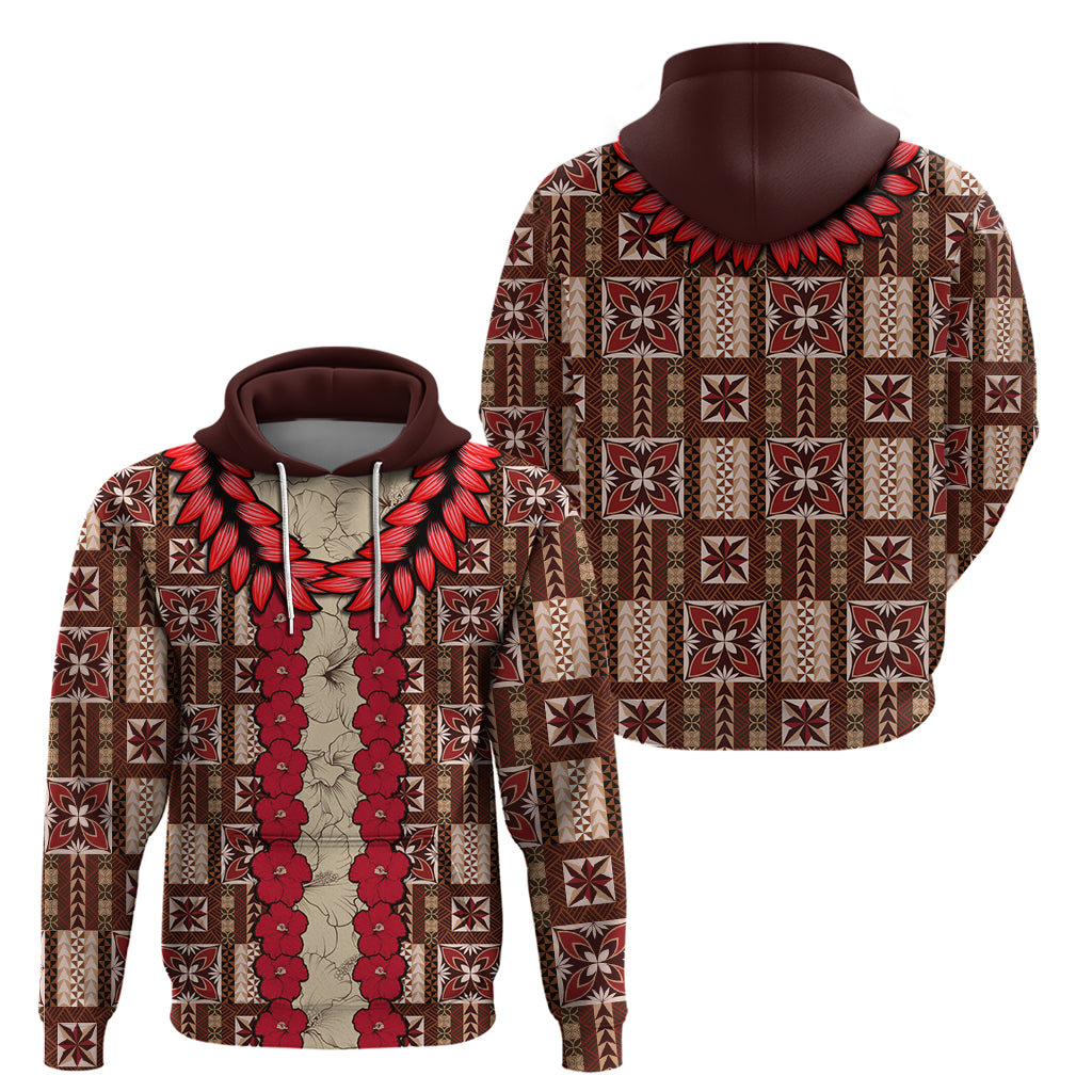 Samoa Siapo Hoodie Tapa Pattern Mix Ula Fala Hibiscus LT14