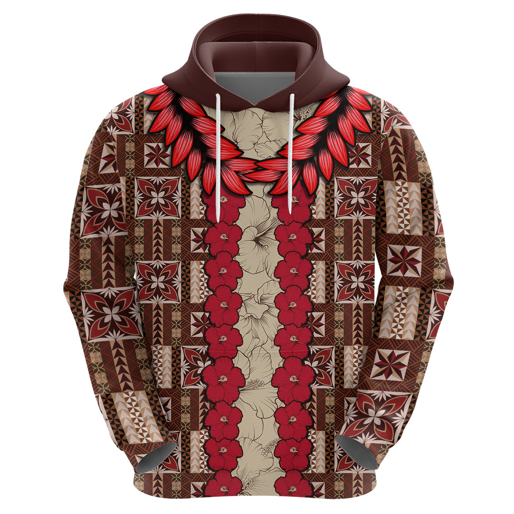 Samoa Siapo Hoodie Tapa Pattern Mix Ula Fala Hibiscus LT14