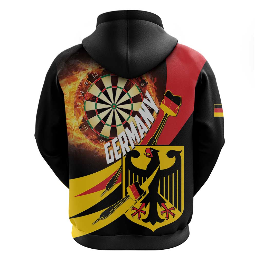 Germany Darts Hoodie Flaming Dartboard Style LT14