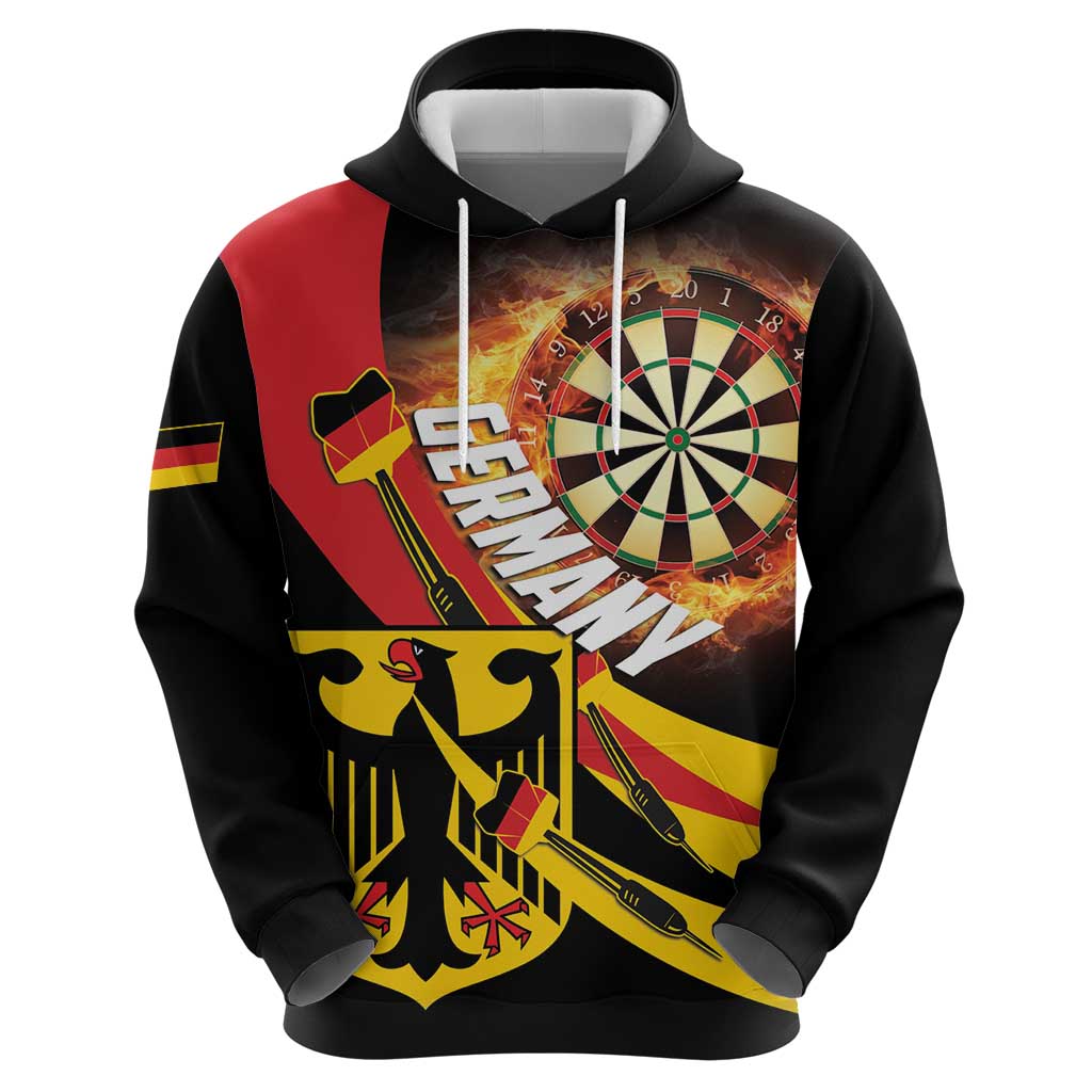 Germany Darts Hoodie Flaming Dartboard Style LT14