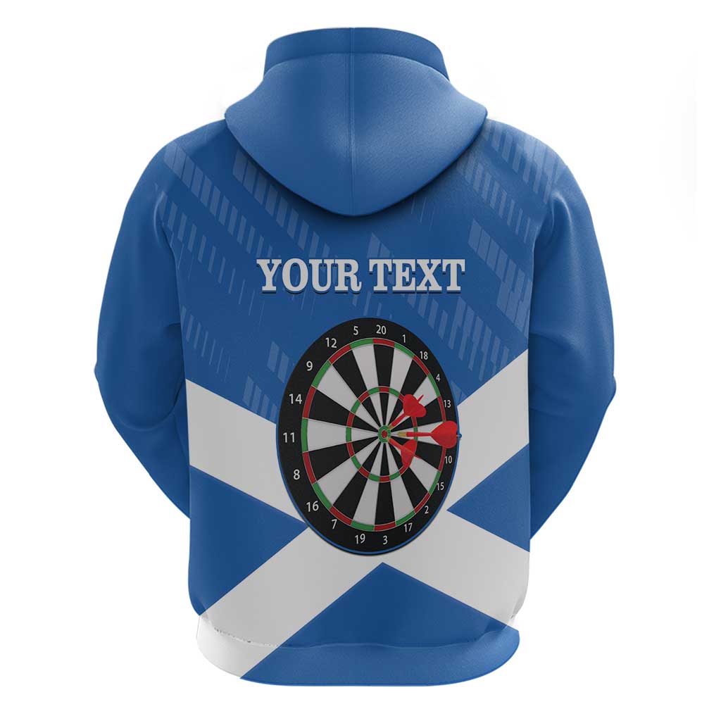 Personalised Scotland Darts Hoodie Scottish Thistle - Flag Style LT14