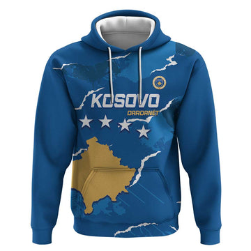 Custom Kosovo Football Hoodie Come On Dardanet LT14