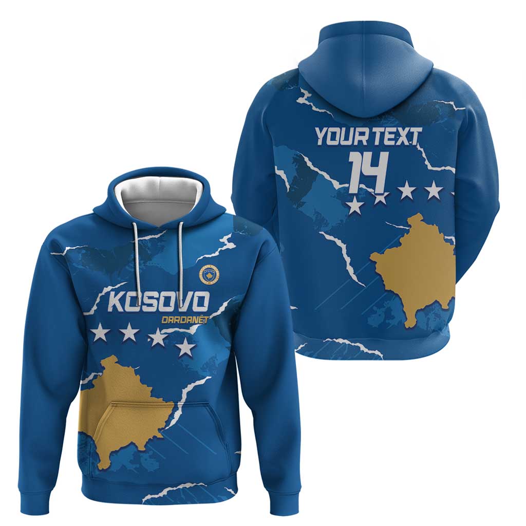 Custom Kosovo Football Hoodie Come On Dardanet LT14