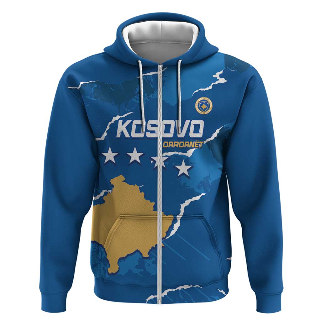 Custom Kosovo Football Hoodie Come On Dardanet LT14