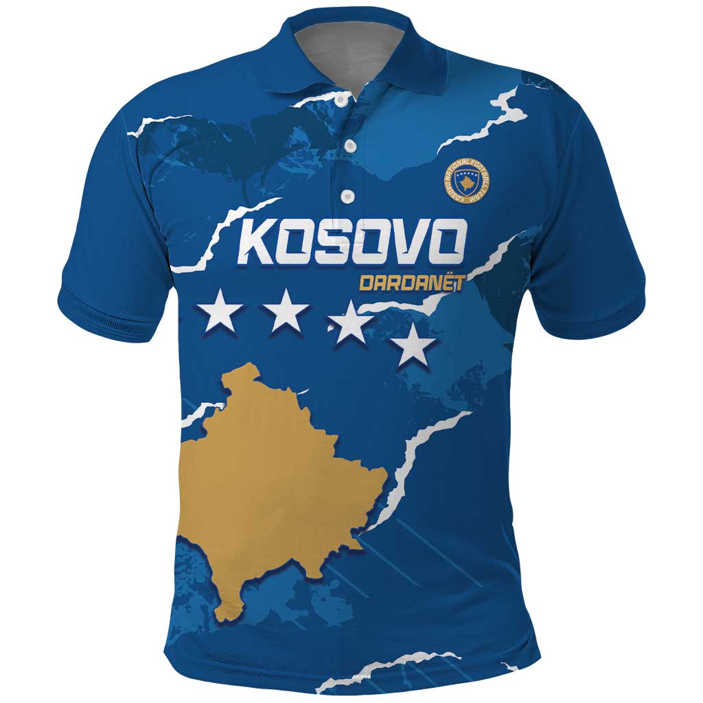 Custom Kosovo Football Polo Shirt Come On Dardanet LT14