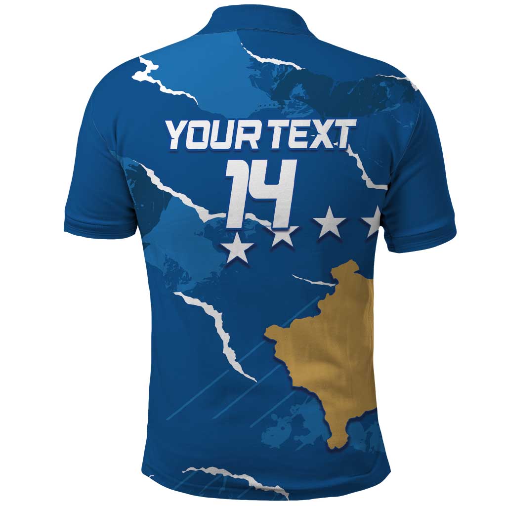 Custom Kosovo Football Polo Shirt Come On Dardanet LT14
