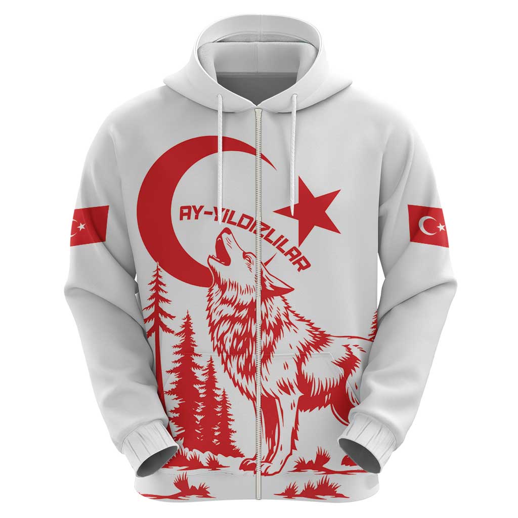 Custom Turkey Football Hoodie Turkyie Wolf With Crescent-Stars LT14