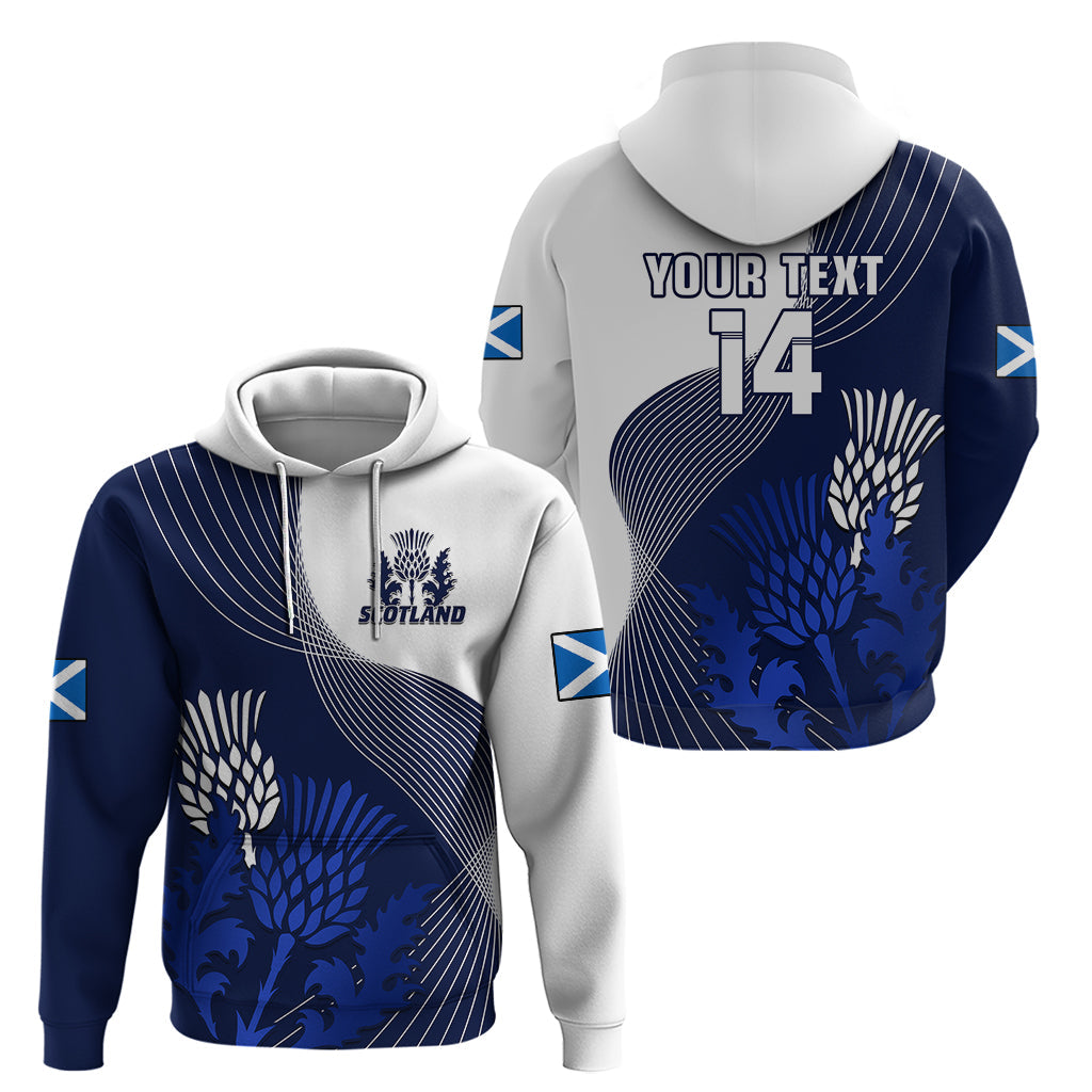 Custom Scotland Rugby Hoodie Thistle Unique Go Scottish Blue Version LT14