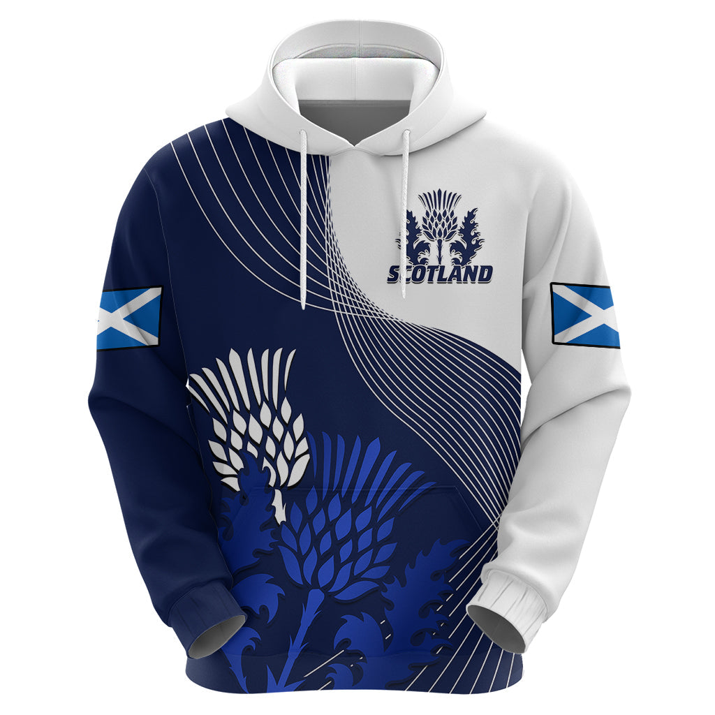 Custom Scotland Rugby Hoodie Thistle Unique Go Scottish Blue Version LT14