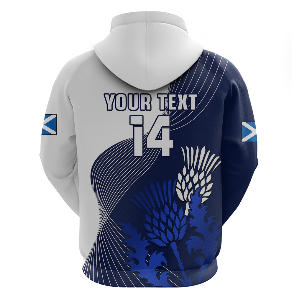 Custom Scotland Rugby Hoodie Thistle Unique Go Scottish Blue Version LT14